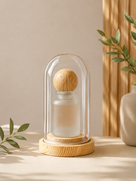 عطر مميز مع قاعدة خشب وغطاء <br> <span class='text-color-warm'>سيتوفر قريباً</span>